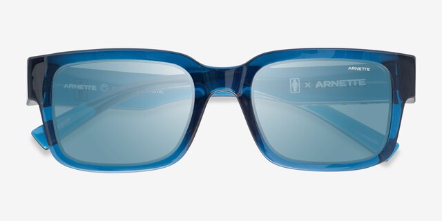 ARNETTE Bigflip Transparent Blue Eco-friendlySunglass Frames from EyeBuyDirect, Closed View