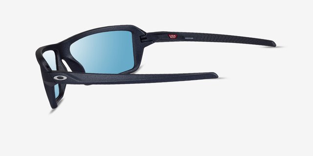 Oakley Cables Matte Blue PlasticSunglass Frames from EyeBuyDirect, Side View