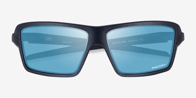 Oakley Cables Matte Blue PlasticSunglass Frames from EyeBuyDirect, Closed View