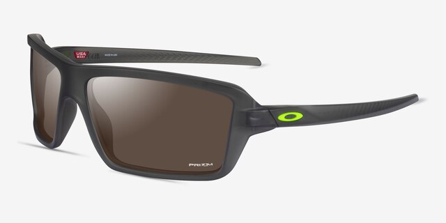 Oakley Cables Matte Green PlasticSunglass Frames from EyeBuyDirect, Angle View