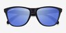 Oakley OO9245 Frogskins Tm Black PlasticSunglass Frames from EyeBuyDirect, Closed View