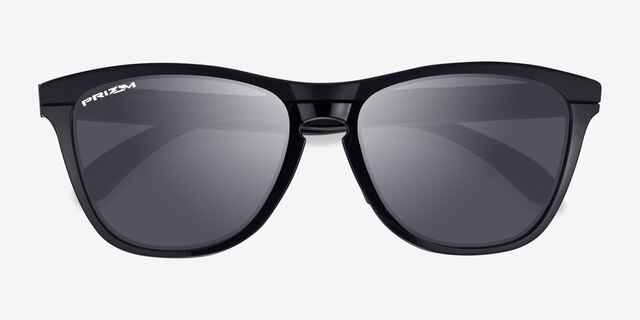 Oakley OO9284 Frogskins Tm Matte Black PlasticSunglass Frames from EyeBuyDirect, Closed View