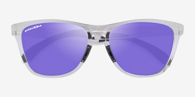 Oakley OO9284 Frogskins Tm Matte Clear PlasticSunglass Frames from EyeBuyDirect, Closed View