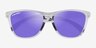 Oakley OO9284 Frogskins Tm Matte Clear PlasticSunglass Frames from EyeBuyDirect, Closed View