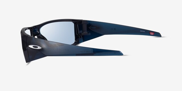 Oakley Heliostat Clear Blue PlasticSunglass Frames from EyeBuyDirect, Side View