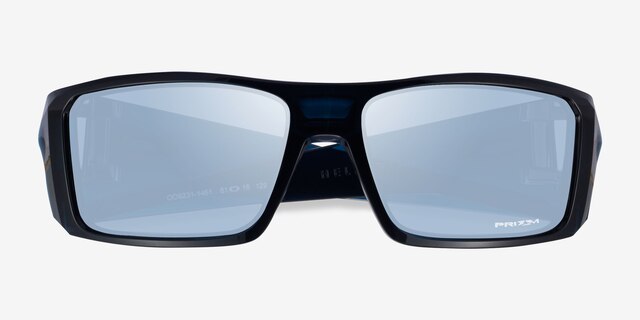 Oakley Heliostat Clear Blue PlasticSunglass Frames from EyeBuyDirect, Closed View
