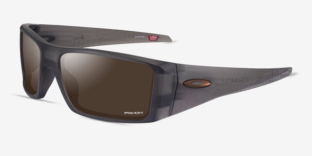 Oakley Heliostat Clear Gray PlasticSunglass Frames from EyeBuyDirect, Angle View