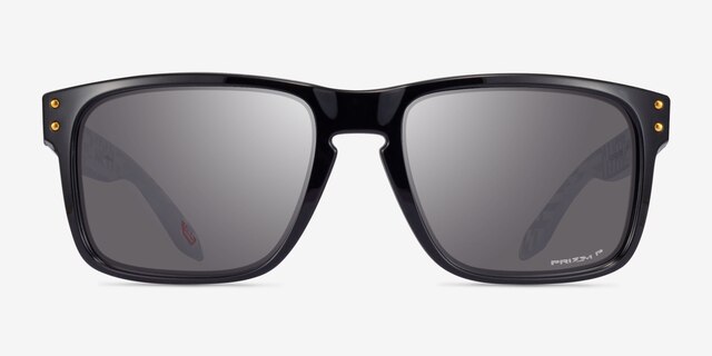 Oakley Holbrook Shiny Black PlasticSunglass Frames from EyeBuyDirect, Front View