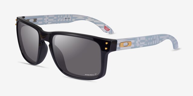 Oakley Holbrook Shiny Black PlasticSunglass Frames from EyeBuyDirect, Angle View