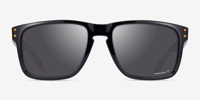 Oakley Holbrook Xl Shiny Black PlasticSunglass Frames from EyeBuyDirect, Front View