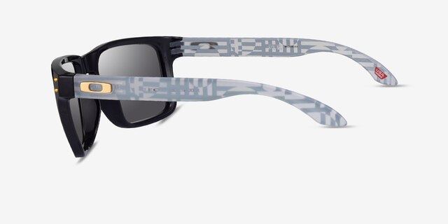 Oakley Holbrook Xl Shiny Black PlasticSunglass Frames from EyeBuyDirect, Side View