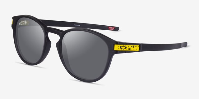 Oakley Latch Black PlasticSunglass Frames from EyeBuyDirect, Angle View