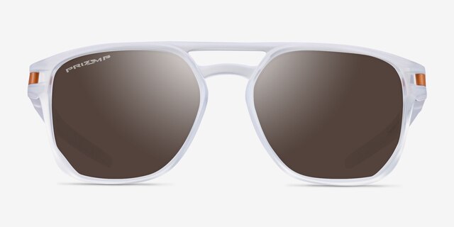 Oakley Latch Beta Matte Clear PlasticSunglass Frames from EyeBuyDirect, Front View