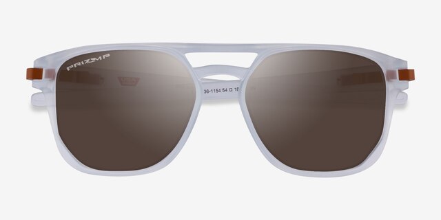 Oakley Latch Beta Matte Clear PlasticSunglass Frames from EyeBuyDirect, Closed View