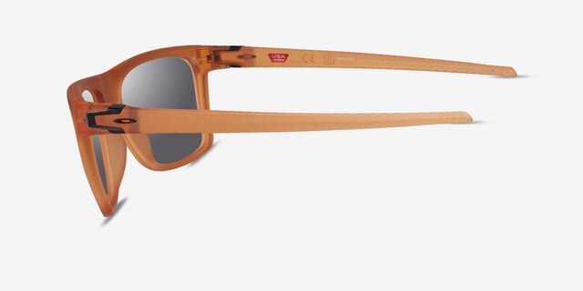 Oakley Leffingwell Matte Clear Orange PlasticSunglass Frames from EyeBuyDirect, Side View
