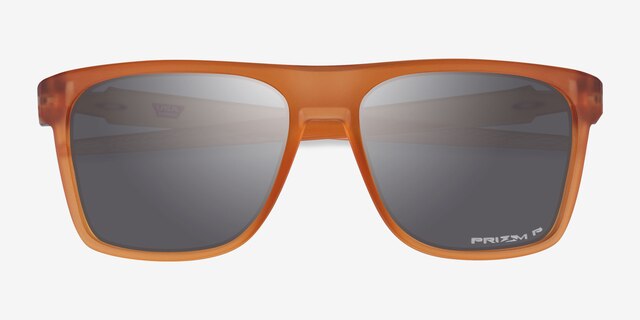 Oakley Leffingwell Matte Clear Orange PlasticSunglass Frames from EyeBuyDirect, Closed View