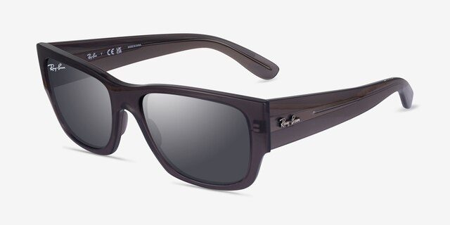 Ray-Ban RB0947S Carlos Clear Dark Gray PlasticSunglass Frames from EyeBuyDirect, Angle View