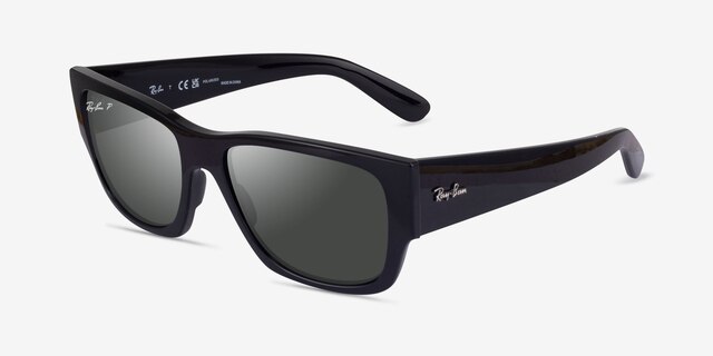 Ray-Ban RB0947S Carlos Shiny Black PlasticSunglass Frames from EyeBuyDirect, Angle View