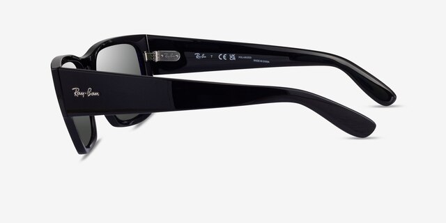 Ray-Ban RB0947S Carlos Shiny Black PlasticSunglass Frames from EyeBuyDirect, Side View