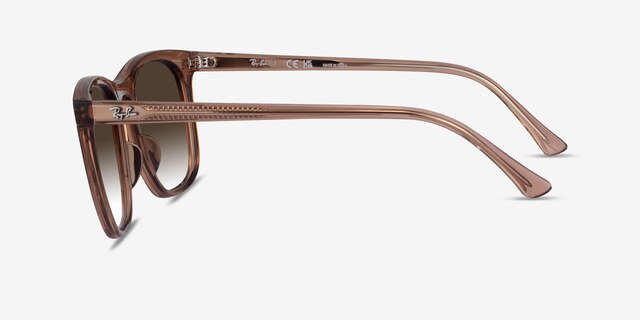 Ray-Ban RB2210 Clear Light Brown PlasticSunglass Frames from EyeBuyDirect, Side View