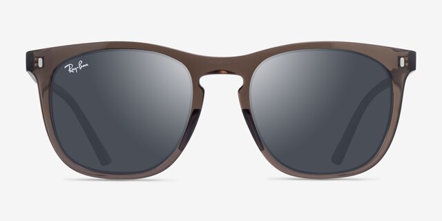 Ray-Ban RB2210 Clear Dark Brown PlasticSunglass Frames from EyeBuyDirect, Front View