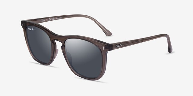 Ray-Ban RB2210 Clear Dark Brown PlasticSunglass Frames from EyeBuyDirect, Angle View