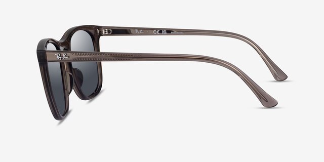 Ray-Ban RB2210 Clear Dark Brown PlasticSunglass Frames from EyeBuyDirect, Side View