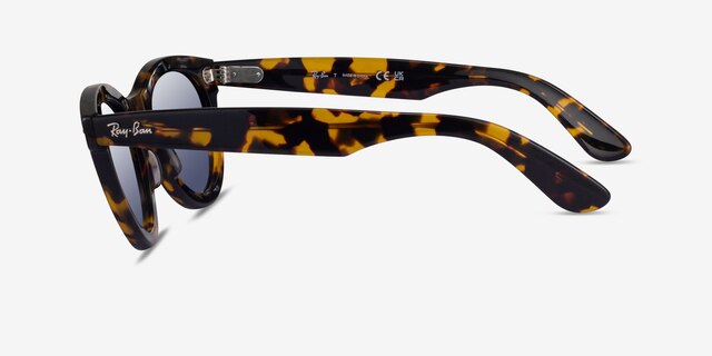 Ray-Ban RB2241 Wayfarer Way Yellow Tortoise PlasticSunglass Frames from EyeBuyDirect, Side View