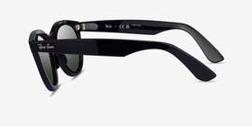 Ray-Ban RB2241 Wayfarer Way Noir Plastique Soleil de Lunette de vue d'EyeBuyDirect, Vue de Côté