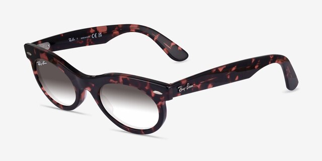 Ray-Ban RB2242 Wayfarer Oval Pink Tortoise PlasticSunglass Frames from EyeBuyDirect, Angle View