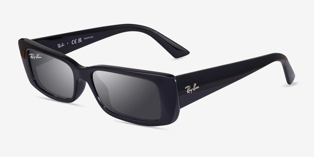 Ray-Ban RB4425 Teru Shiny Black Eco-friendlySunglass Frames from EyeBuyDirect, Angle View