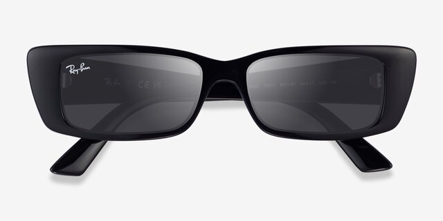 Ray-Ban RB4425 Teru Shiny Black Eco-friendlySunglass Frames from EyeBuyDirect, Closed View