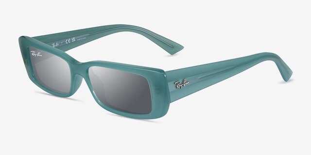 Ray-Ban RB4425 Teru Clear Shiny Green Eco-friendlySunglass Frames from EyeBuyDirect, Angle View