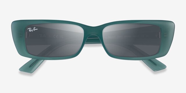 Ray-Ban RB4425 Teru Clear Shiny Green Eco-friendlySunglass Frames from EyeBuyDirect, Closed View