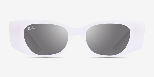 Ray-Ban RB4427 Kat Shiny White Éco-responsable Soleil de Lunette de vue