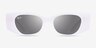Ray-Ban RB4427 Kat Shiny White Eco-friendlySunglass Frames from EyeBuyDirect, Front View