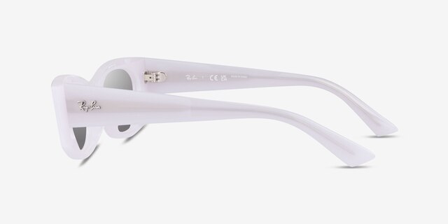 Ray-Ban RB4427 Kat Shiny White Eco-friendlySunglass Frames from EyeBuyDirect, Side View