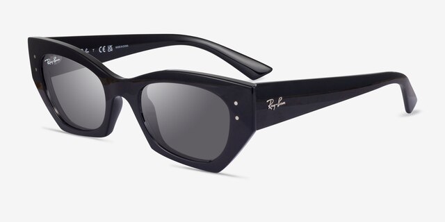 Ray-Ban RB4430 Zena Shiny Black Eco-friendlySunglass Frames from EyeBuyDirect, Angle View