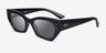 Ray-Ban RB4430 Zena Shiny Black Eco-friendlySunglass Frames from EyeBuyDirect, Angle View