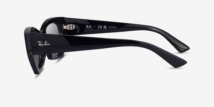 Ray-Ban RB4430 Zena Shiny Black Éco-responsable Soleil de Lunette de vue d'EyeBuyDirect