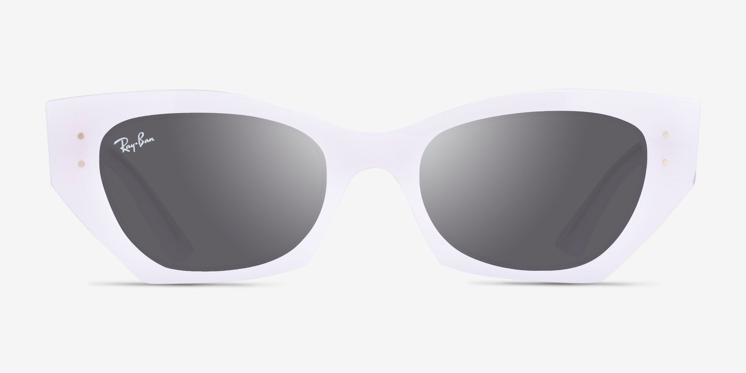 Ray-Ban RB4430 Zena - Geometric White Snow Frame  display picture 2