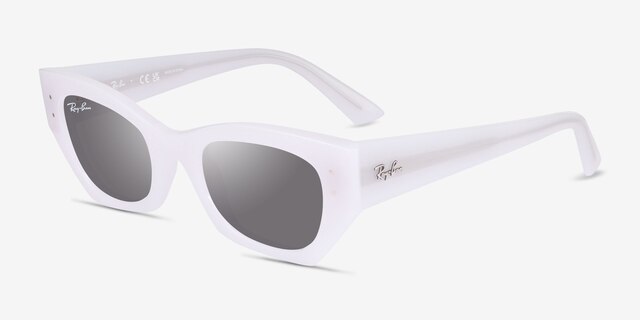 Ray-Ban RB4430 Zena White Snow Eco-friendlySunglass Frames from EyeBuyDirect, Angle View