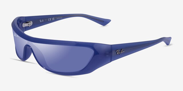 Ray-Ban RB4431 Xan Shiny Blue Eco-friendlySunglass Frames from EyeBuyDirect, Angle View