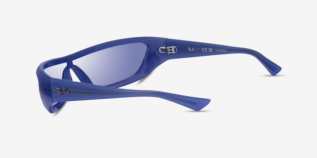 Ray-Ban RB4431 Xan Shiny Blue Eco-friendlySunglass Frames from EyeBuyDirect, Side View