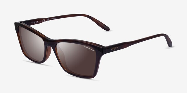 Vogue Eyewear VO5551S Brown Tortoise PlasticSunglass Frames from EyeBuyDirect, Angle View