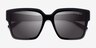 Vogue Eyewear VO5553S Shiny Black AcetateSunglass Frames from EyeBuyDirect, Closed View