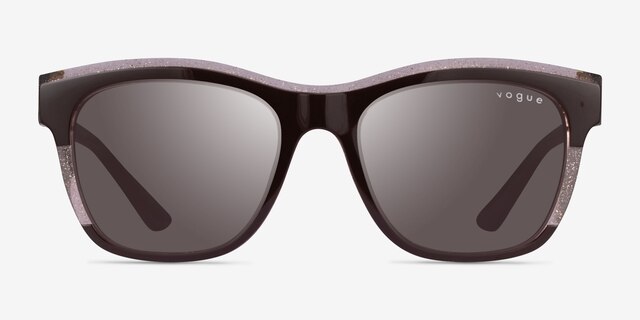 Vogue Eyewear VO5557S Dark Clear Brown PlasticSunglass Frames from EyeBuyDirect, Front View