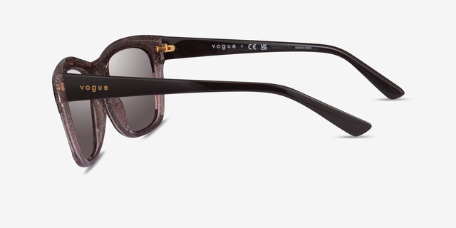 Vogue Eyewear VO5557S Dark Clear Brown PlasticSunglass Frames from EyeBuyDirect, Side View