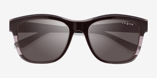 Vogue Eyewear VO5557S Dark Clear Brown PlasticSunglass Frames from EyeBuyDirect, Closed View