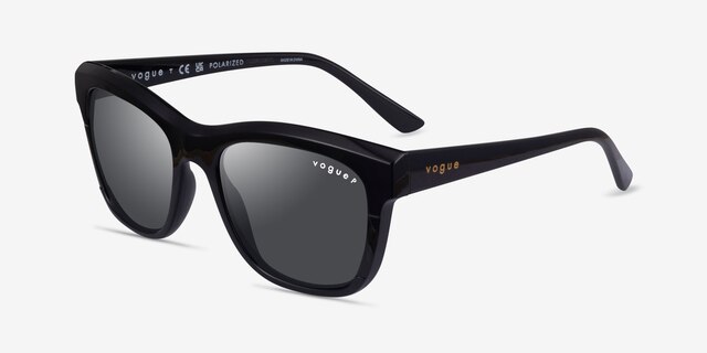 Vogue Eyewear VO5557S Shiny Black PlasticSunglass Frames from EyeBuyDirect, Angle View